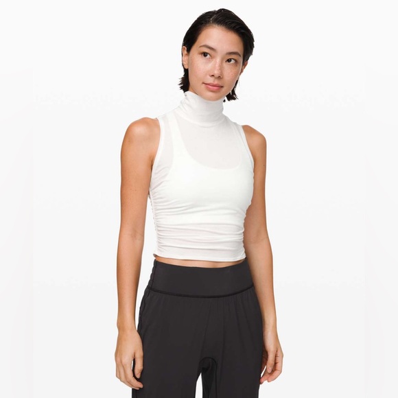Lululemon See the Horizon mock neck ruched tank top - Picture 4 of 4